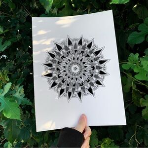 Detailed mandala art original drawing